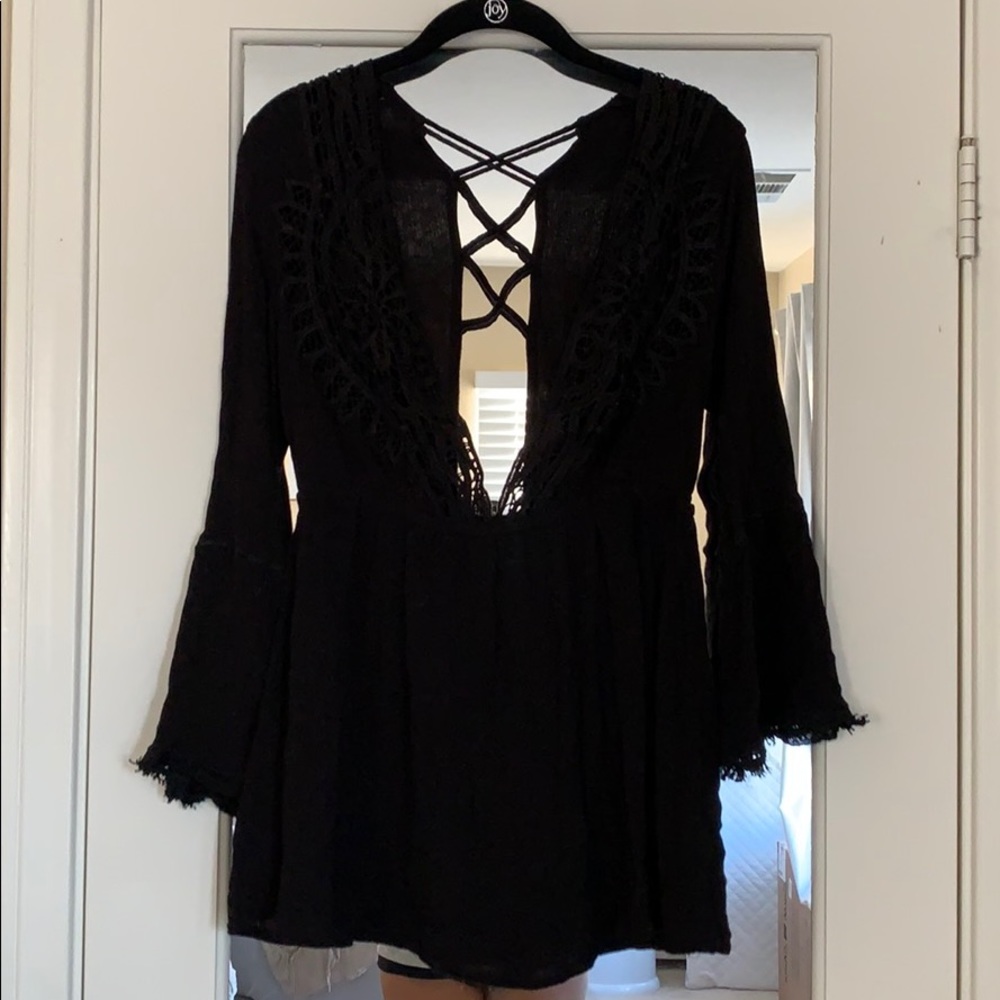 Top shop / black beach cover up